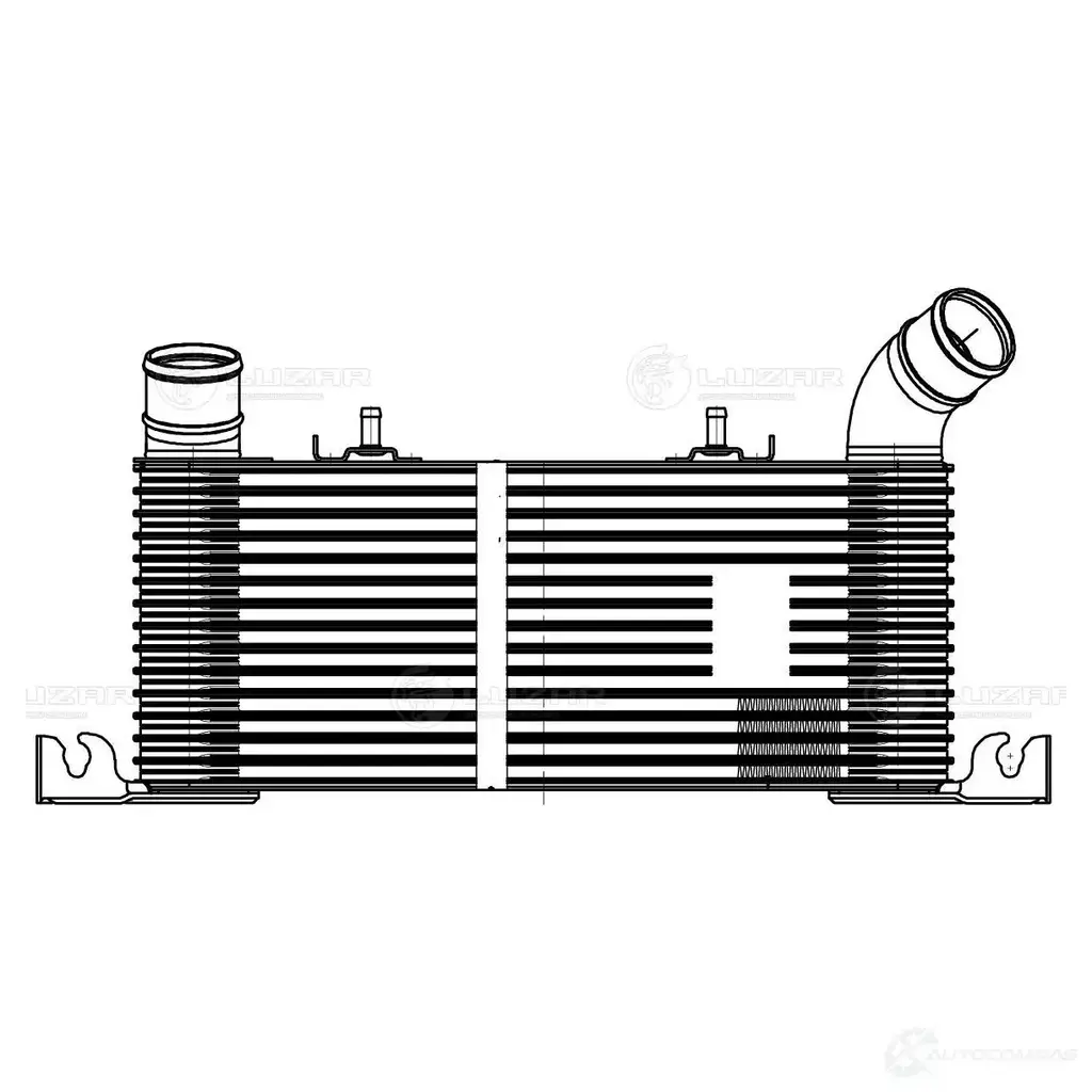 ОНВ (радиатор интеркулера) для автомобилей Pajero III (00-) 3.2D LUZAR P Y5SEF 1425585749 lric1151 изображение 2