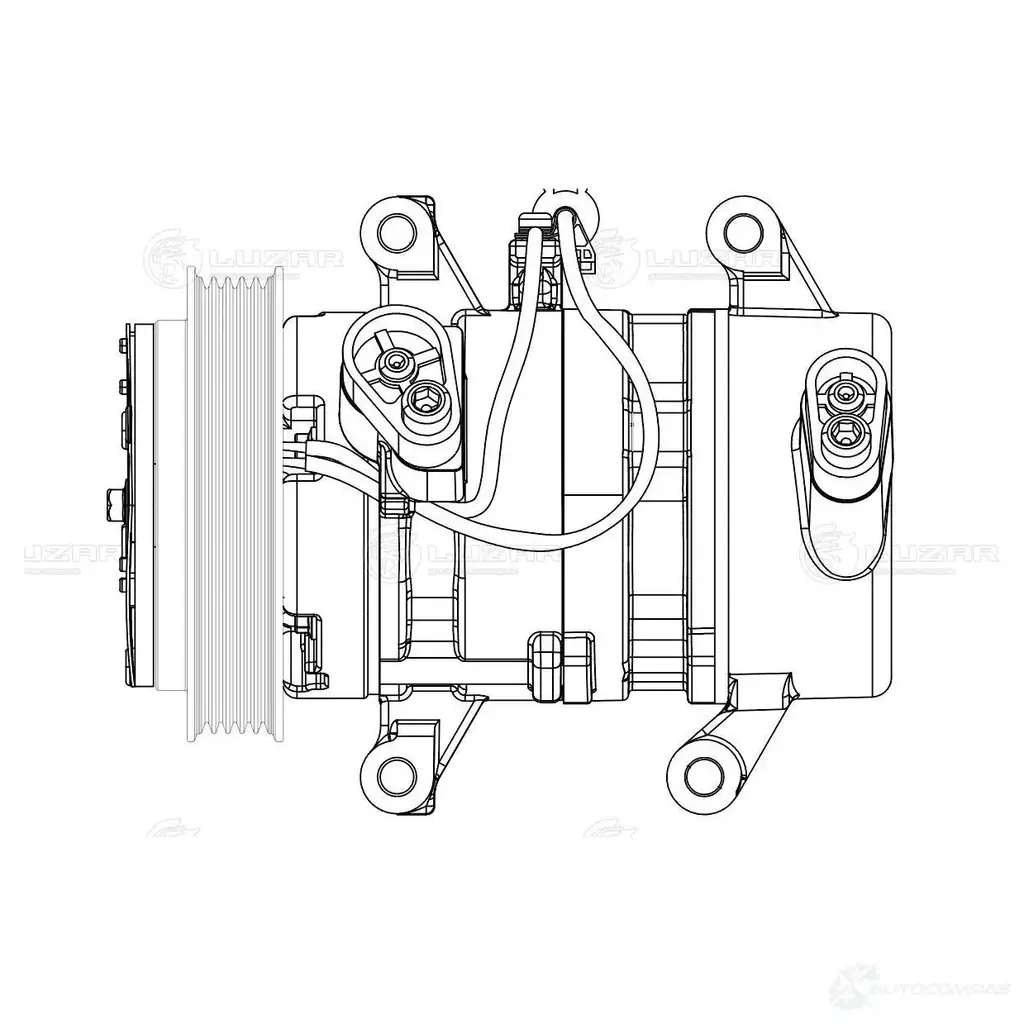 Компрессор кондиционера для автомобилей Pajero Sport III (15-)/L200 V (15-) 2.4D LUZAR S 8UYP lcac1149 1440017046 изображение 2