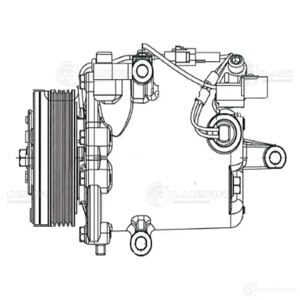 Компрессор кондиционера для автомобилей Lancer X (07-) 1.5i/1.6i LUZAR 1425585889 lcac1104 49 4AO изображение 2