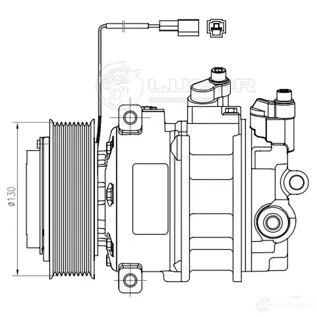 Компрессор кондиционера Mercedes-Benz Actros MP2 (02-) LUZAR lcac1541 1440017097 F Y7V0 изображение 0