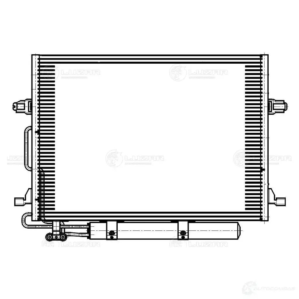 Радиатор кондиционера для автомобилей Mercedes-Benz E (W211) (02-) LUZAR IU ZOD 4680295071655 1424502569 lrac1511 изображение 2