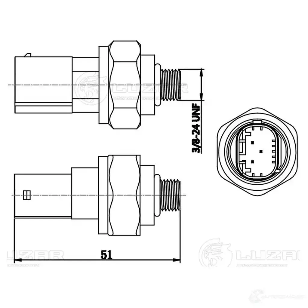 Датчик давления хладагента C (W204) (07-)/E (W212) (09-) LUZAR 1440017117 F OMBU lrps1550