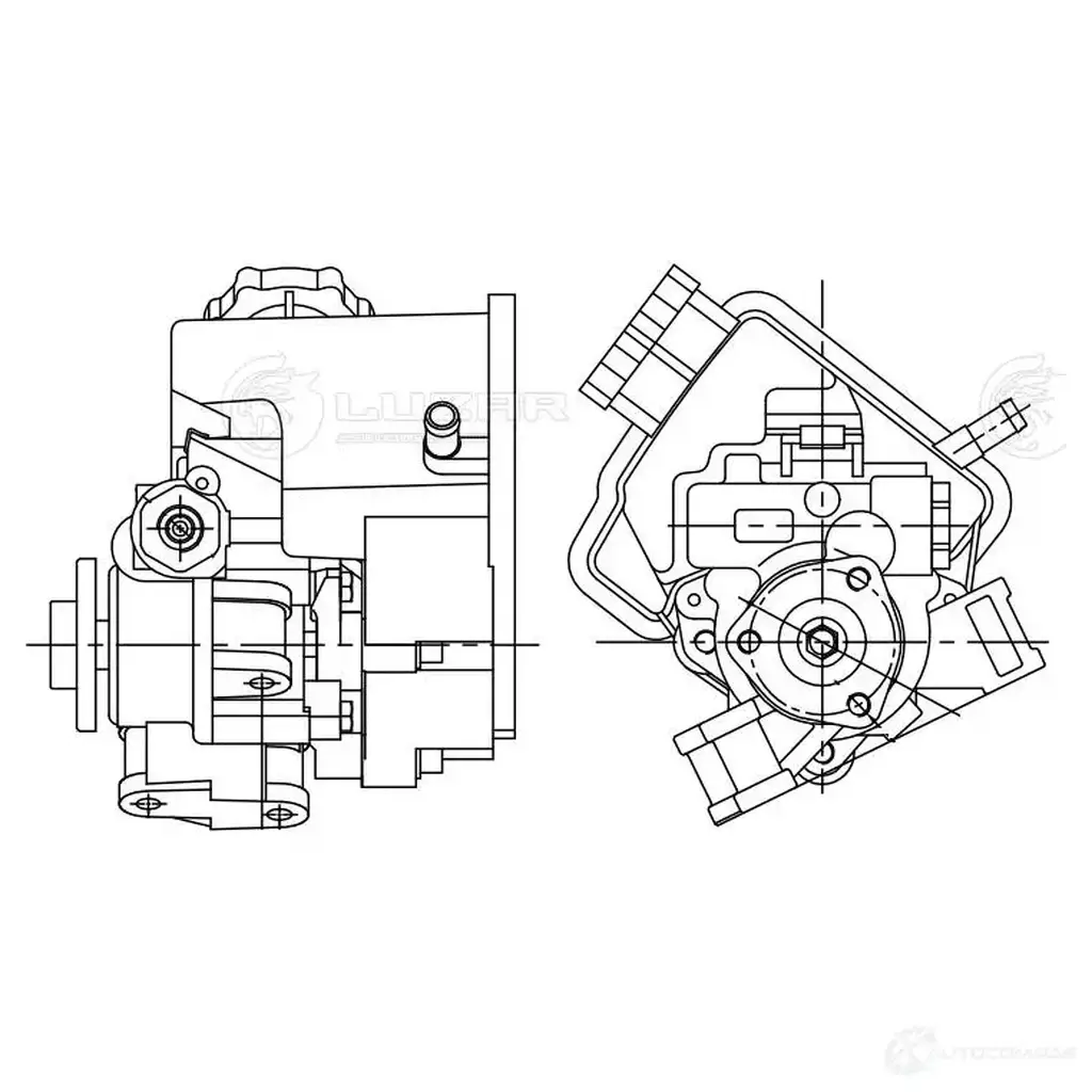 Насос ГУР для автомобилей Mercedes-Benz Sprinter (W906)/Vito (W639) 2.2D [OM646] LUZAR 1440017136 O B35G lps1506