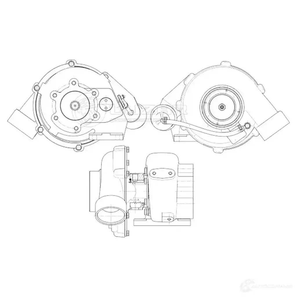 Турбокомпрессор для а/м Mercedes-Benz Actros MP2/MP3 (09-) [OM501LAE4] (тип K31) LUZAR 0 1E18ZS 1440017178 lat1511 изображение 0