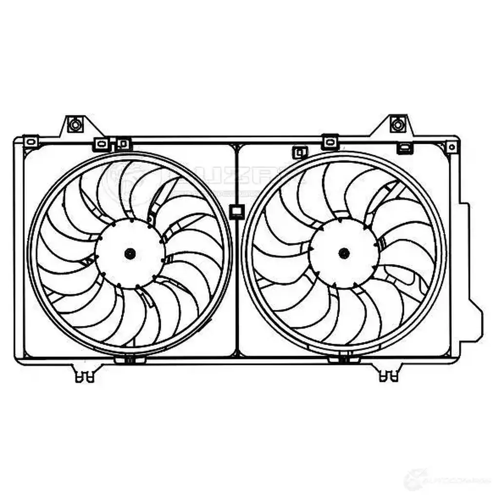 Электровентилятор охлаждения для автомобилей Mazda 6 (GJ/GL) (13-) 2.0i/2.5i (2 вент.) (с кожухом) LUZAR 1440017187 Q8 9LC lfk2570 изображение 2