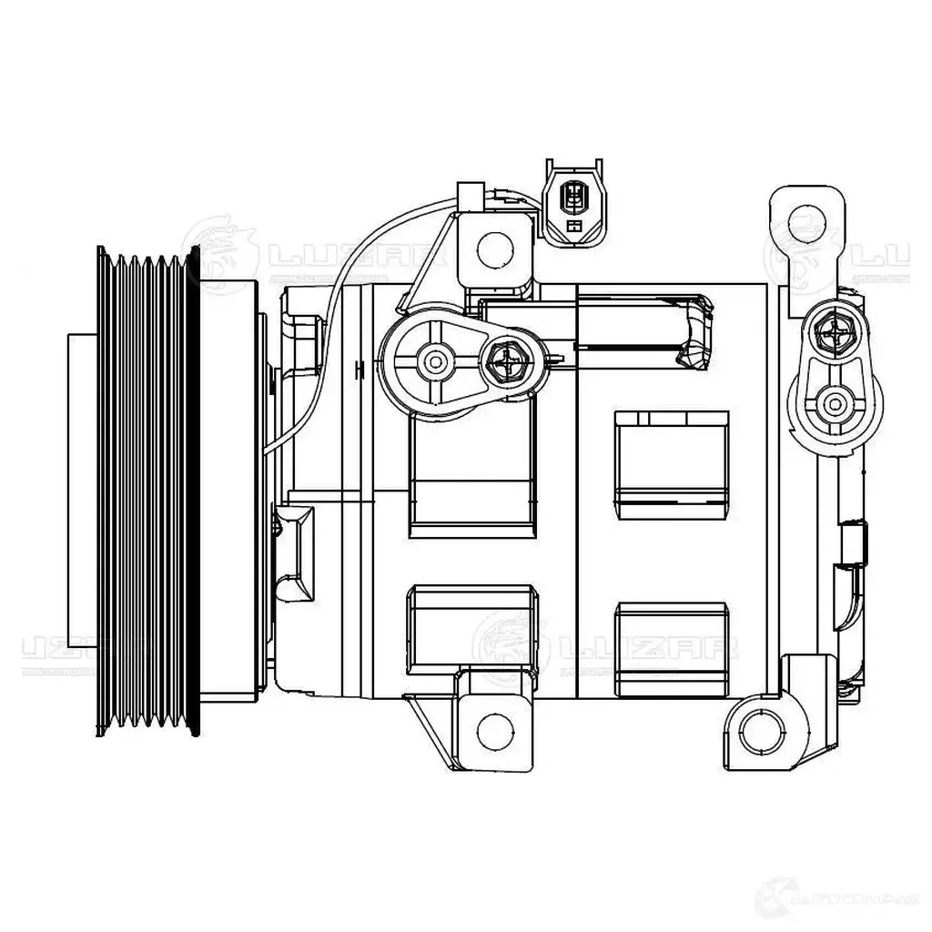 Компрессор кондиционера для автомобилей Mazda 6 (GH) (07-) LUZAR lcac2550 1425585428 M71 CWJ изображение 2