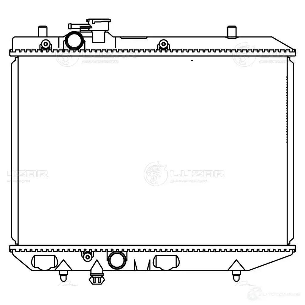 Радиатор охлаждения для автомобилей Lifan Smily (08-) 1.3i M/A LUZAR BU7 W0 lrc3022 1440017310 изображение 2