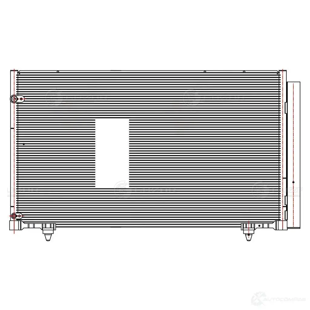 Радиатор кондиционера для автомобилей Lexus RX (08-) 2.7i/3.5i LUZAR lrac1956 1440017353 7P5 D23Y изображение 2