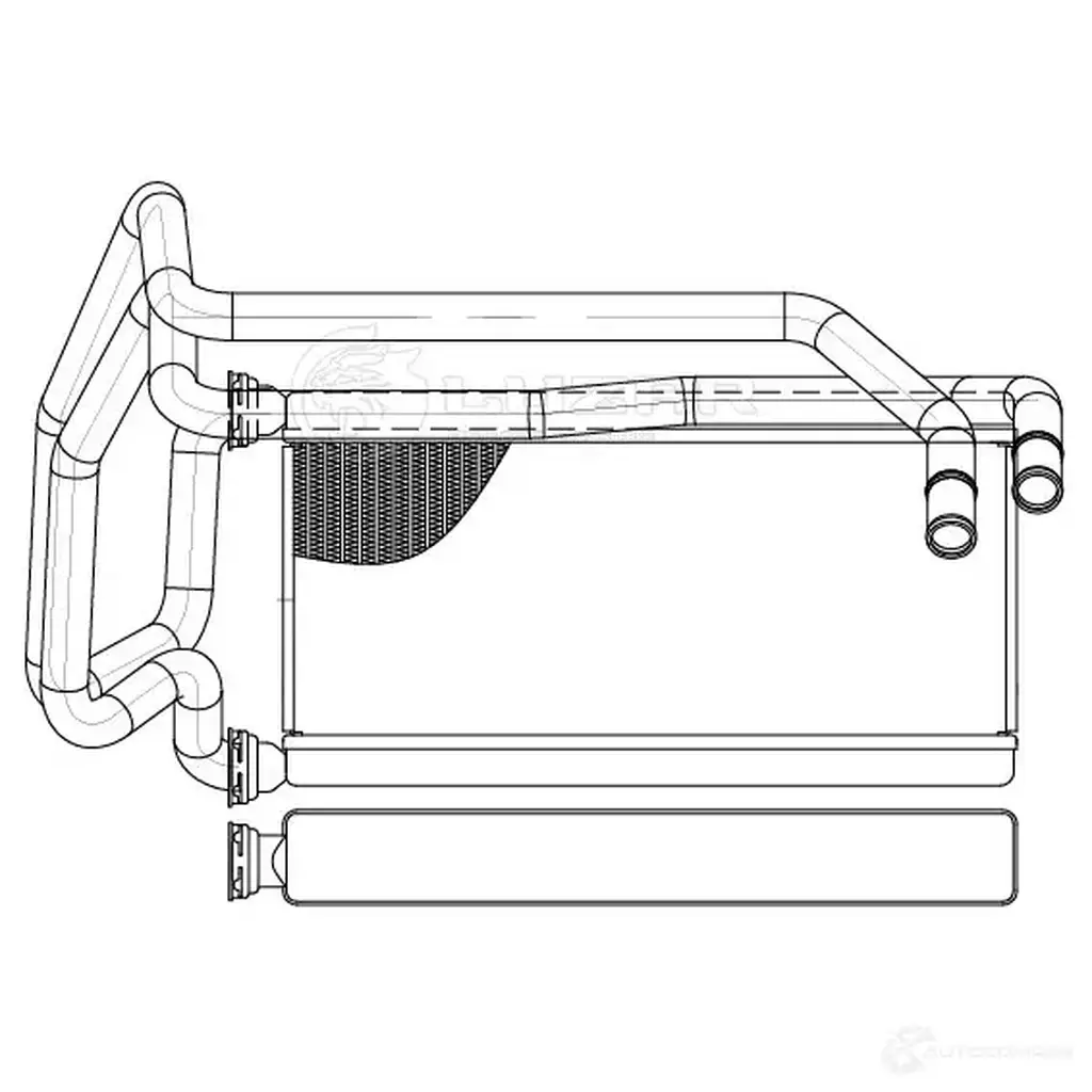 Радиатор отопителя для отопителя Lexus RX 300 (97-) LUZAR 1440017355 SHWZT Y lrh1928 изображение 2