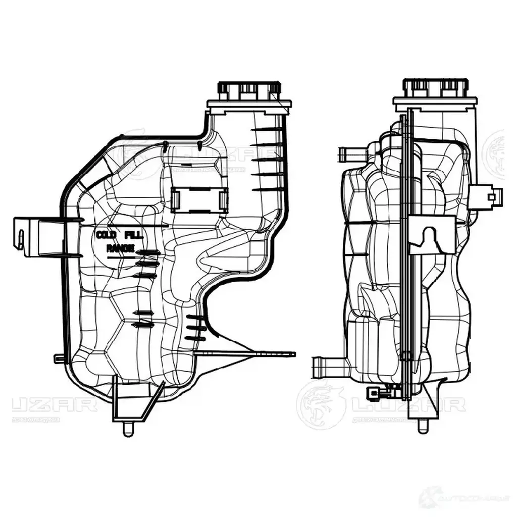 Бачок расширительный охл. жидкости для автомобилей Land Rover Discovery (04-)/(09-)/RR Sport (05-) LUZAR CY SH6 1440017378 let1012 изображение 2