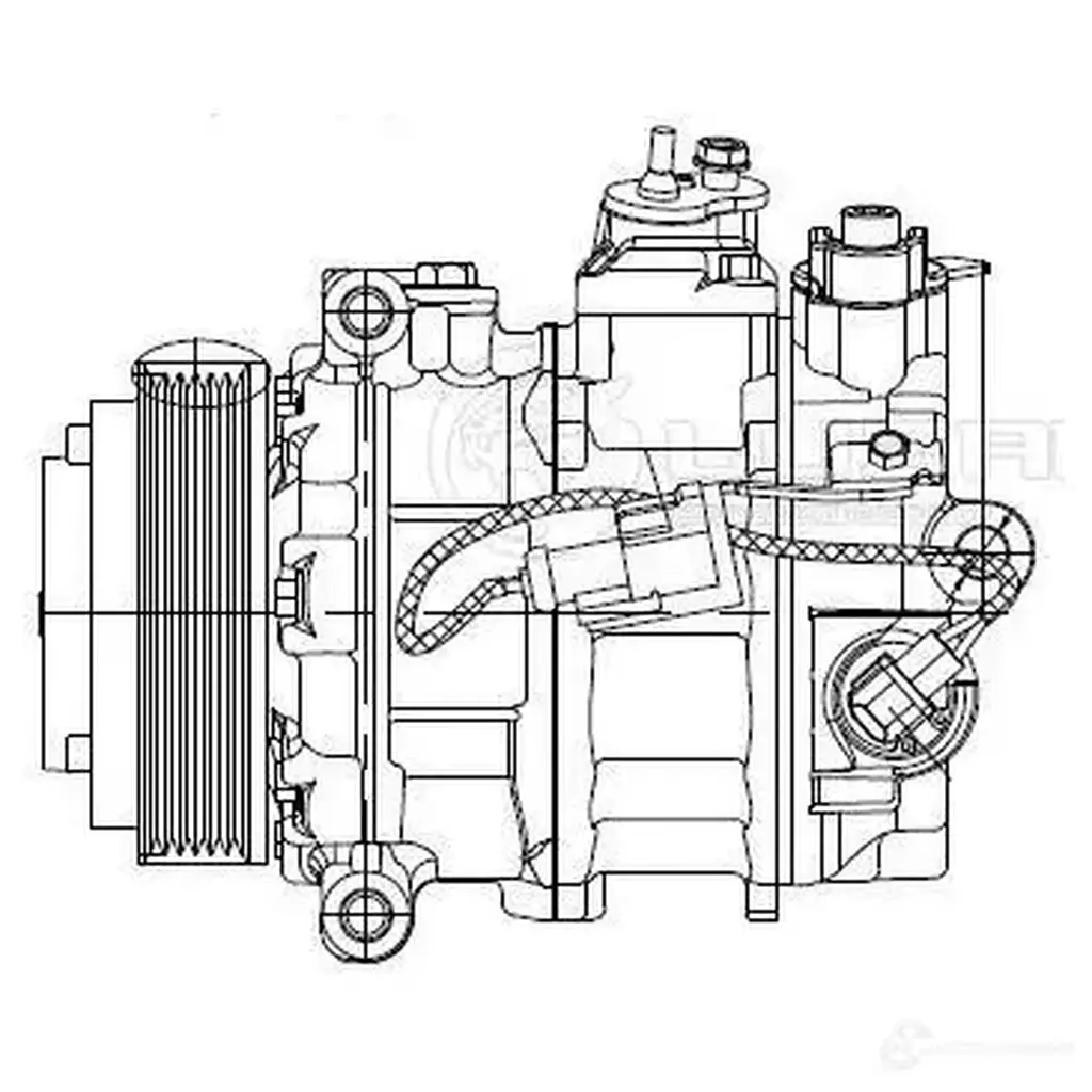 Компрессор кондиционера для автомобилей Range Rover Sport I (05-) 4.2i/4.4i LUZAR lcac10144 1424502522 4680295071839 DSJ 3POP изображение 2