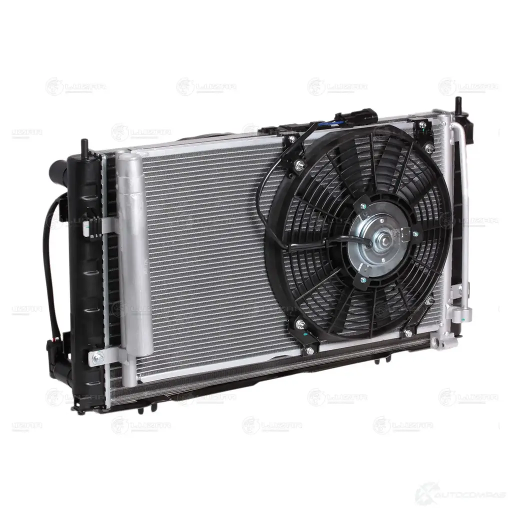 Блок охлаждения (радиатор+конденсор+вентиляторы) для автомобилей Приора (тип Panasonic) LUZAR 1425585370 lrk01272 TL PGZF изображение 0