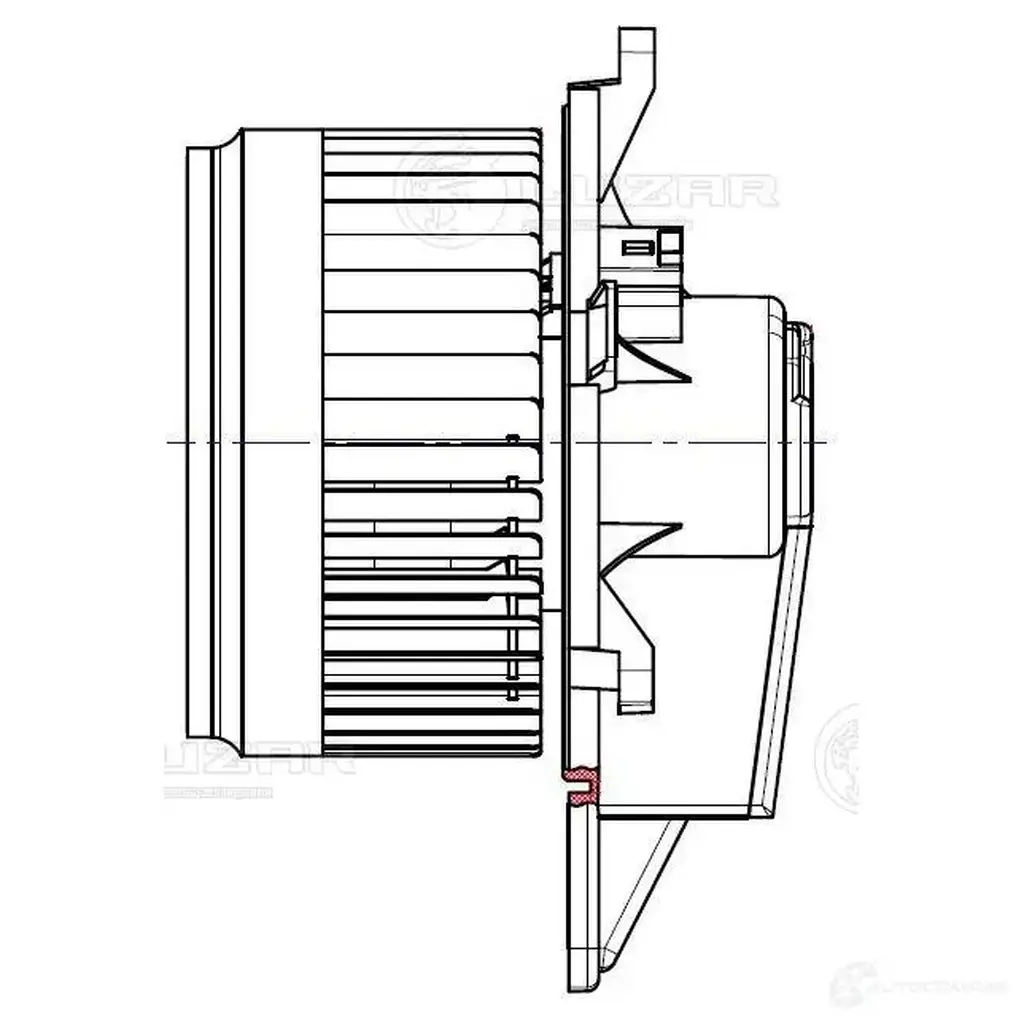 Электровентилятор отопителя для автомобилей Jeep Grand Cherokee (WK2) (10-) LUZAR lfh0377 1425585352 SGWX K изображение 3