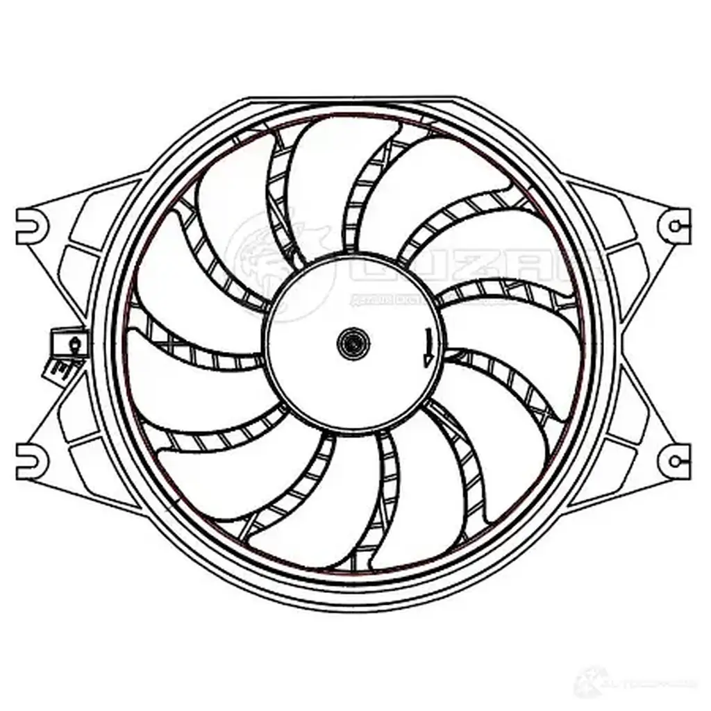 Электровентилятор кондиционера для автомобилей KIA Sorento (06-) 2.5D (с кожухом) LUZAR 1440017672 lfac0818 SX NCY изображение 0
