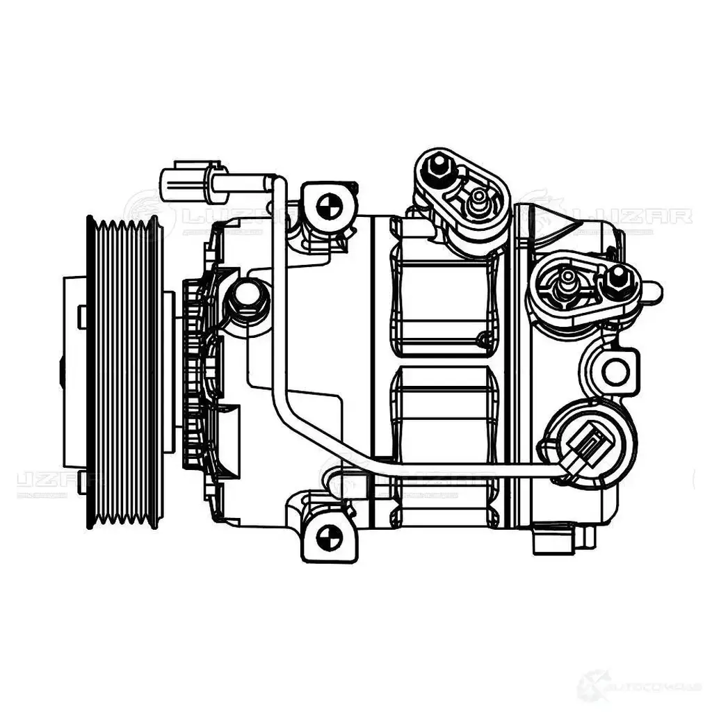 Компрессор кондиционера для автомобилей Tucson II (15-)/Sportage IV (16-) 2.0i LUZAR 1440017683 lcac0876 TXKX8 2K изображение 2