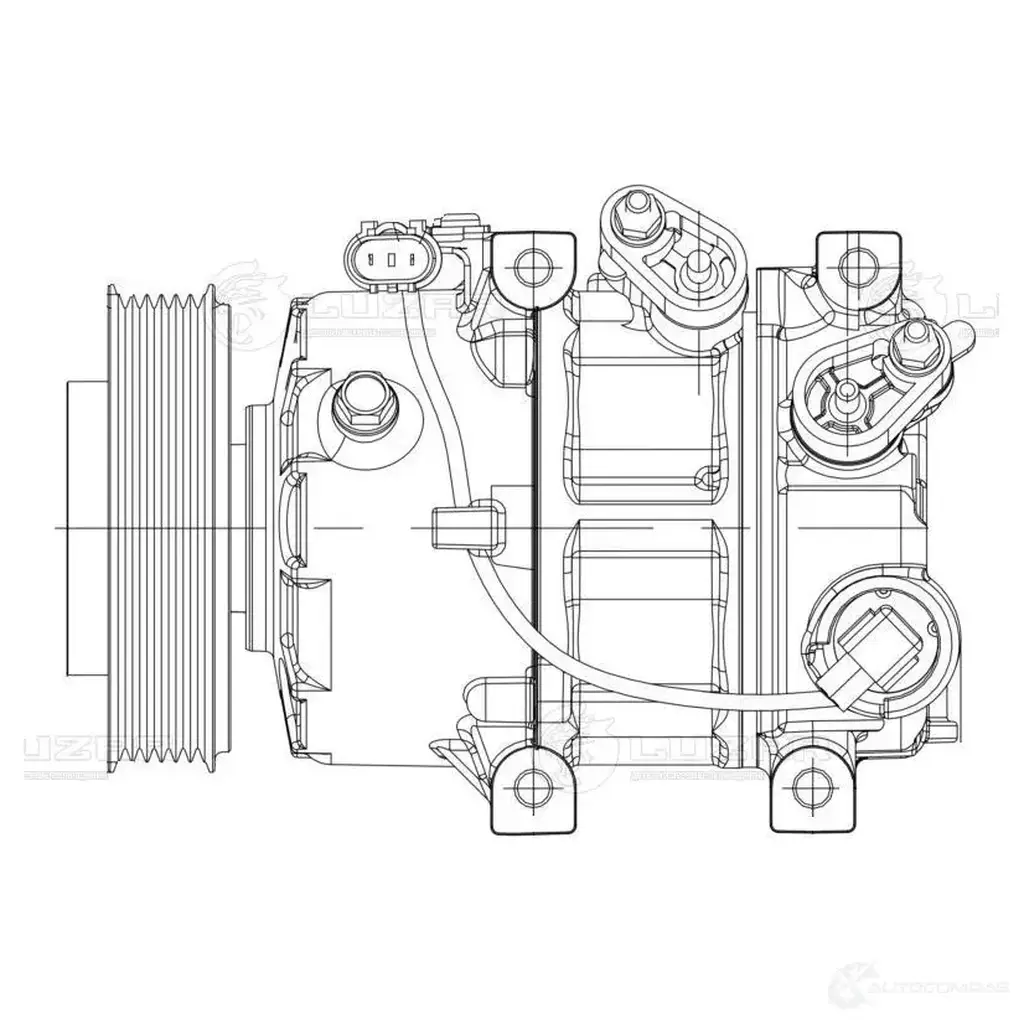 Компрессор кондиционера для автомобилей Optima III (11-)/Sonata IV (10-) 2.0i/2.4i LUZAR lcac0811 Z1 XZXKL 1425585363 изображение 2