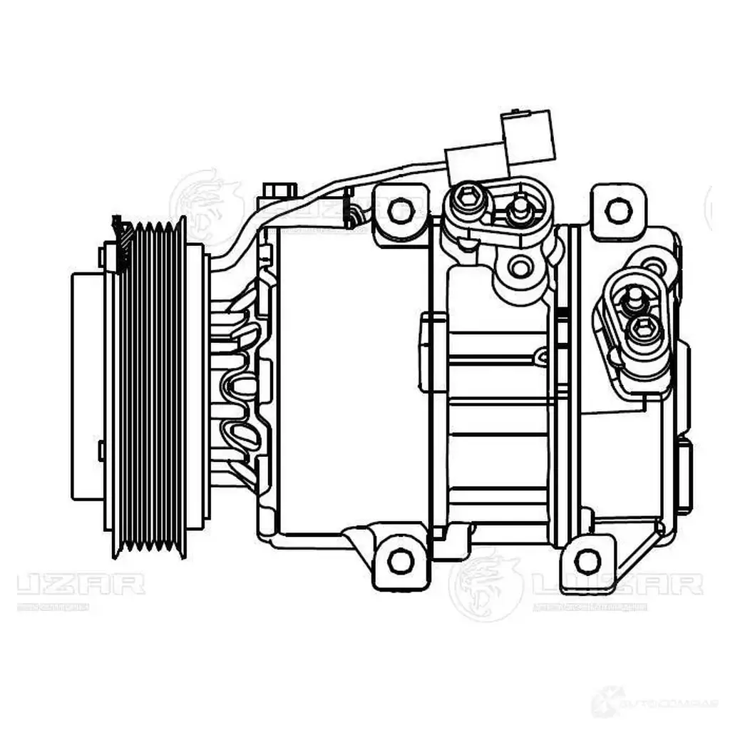 Компрессор кондиционера для автомобилей Sorento II (09-) 2.4i (до рестайлинга) LUZAR 1425585846 S O4IQGQ lcac0830 изображение 2