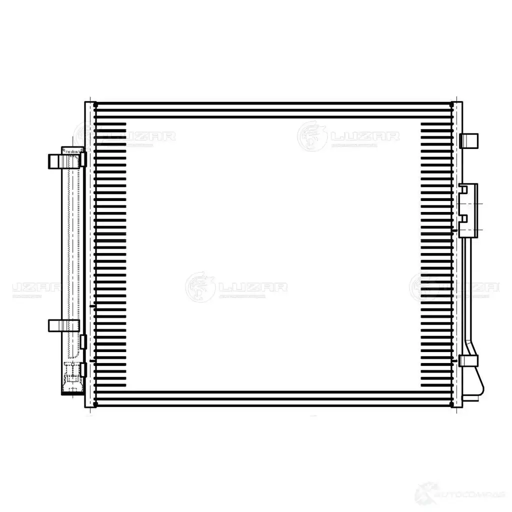 Радиатор кондиционера для автомобилей Sorento III (14-) 2.2D LUZAR lrac0829 1425585952 92P FO80 изображение 2