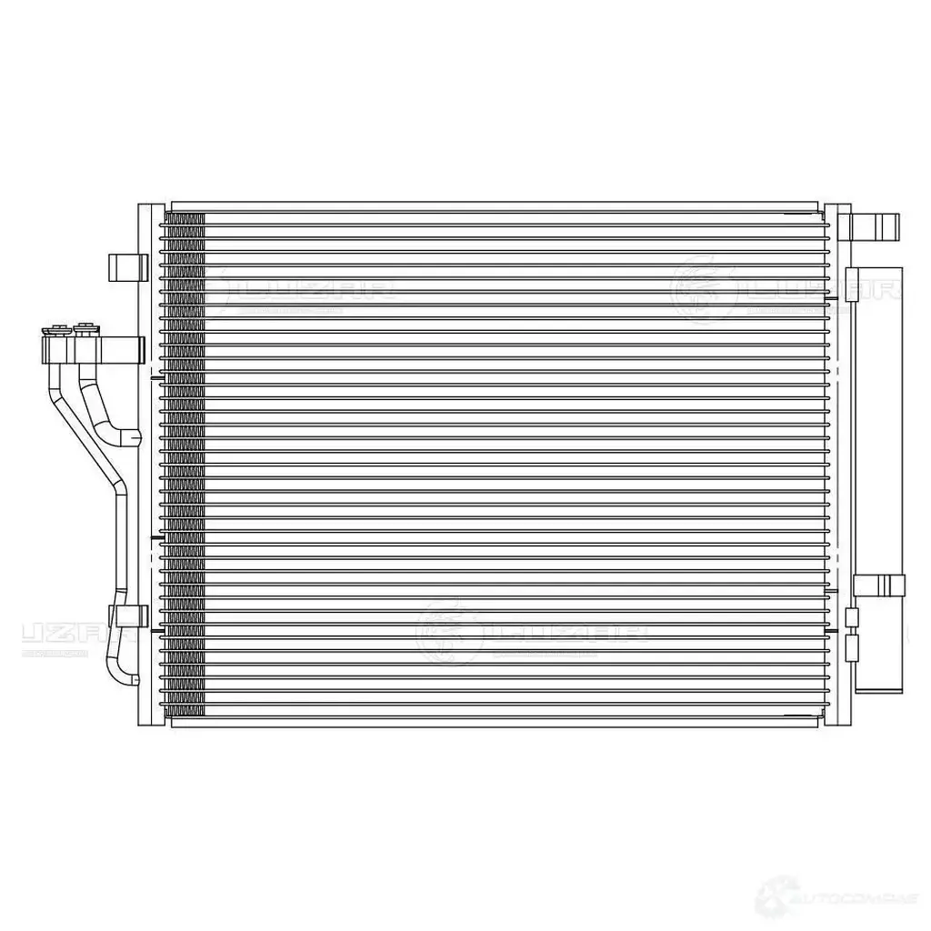 Радиатор кондиционера для автомобилей Kia Sportage III (10-)/Hyundai iX35 (10-) D LUZAR N13 NKP 1425585579 lrac0827 изображение 2