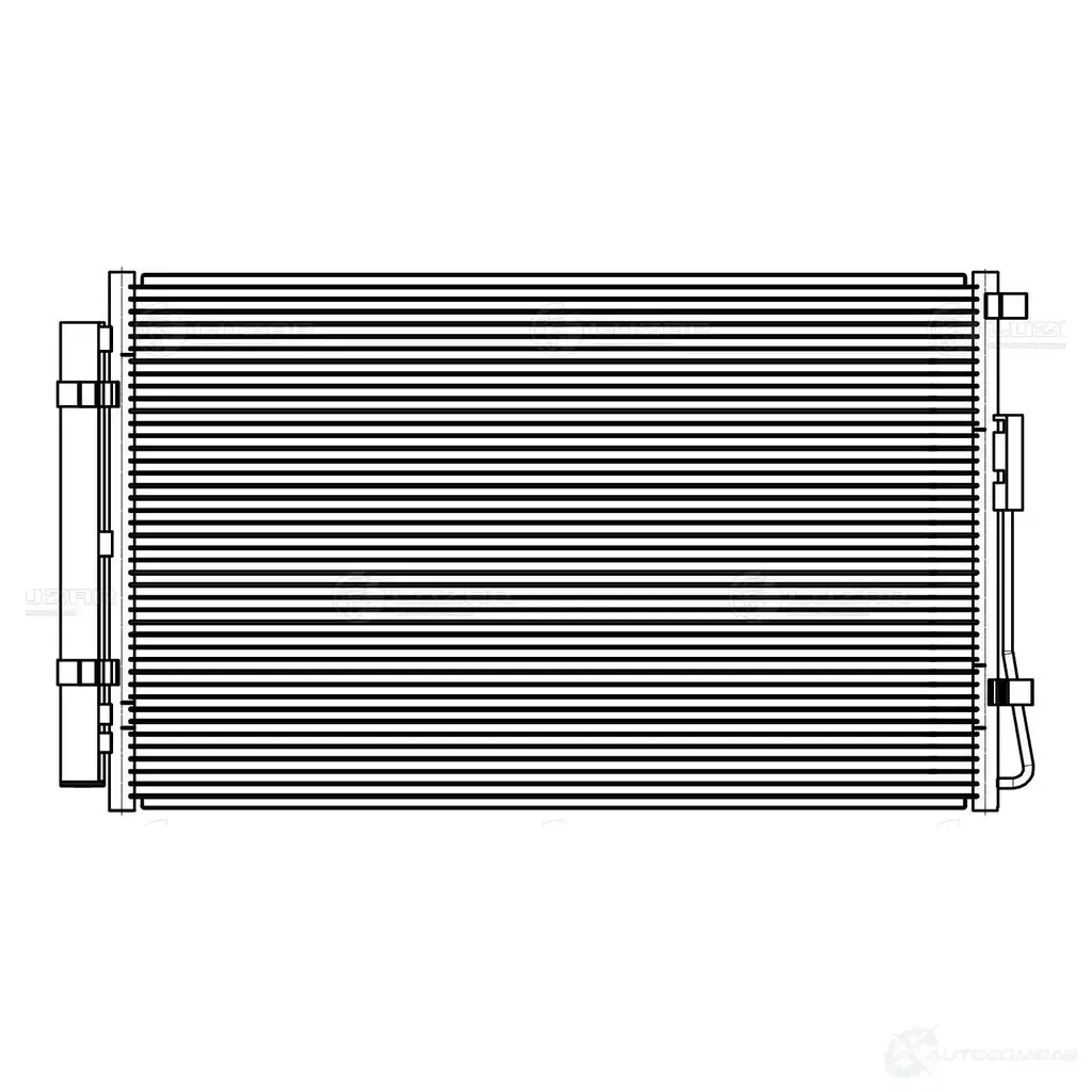 Радиатор кондиционера для автомобилей Santa Fe (12-) 2.4i/3.3i LUZAR lrac0820 1425585338 9MPFPK J изображение 2