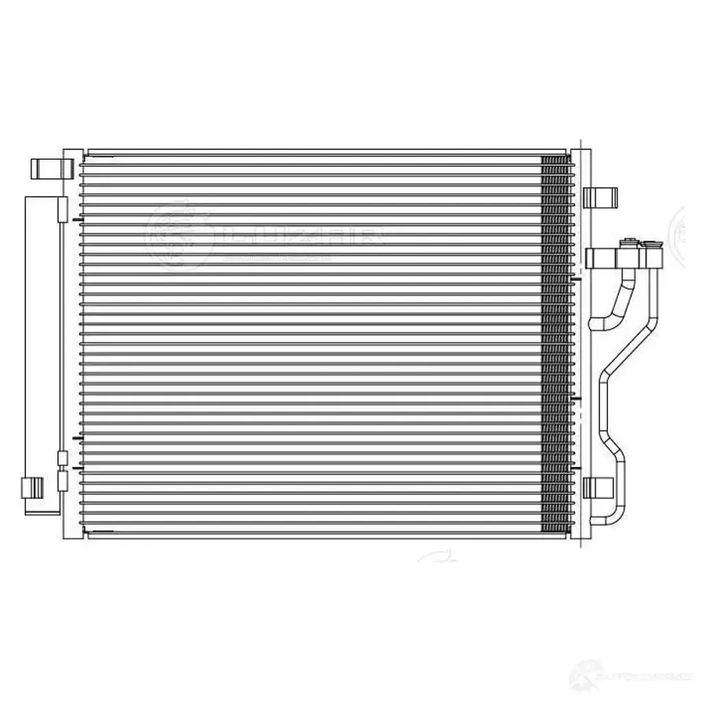 Радиатор кондиционера для автомобилей Sportage III(10-)/Hyundai iX35 (10-) 1.7D/2.0D (тип Halla) LUZAR lrac0825 7PRZ PH 1425585545 изображение 2