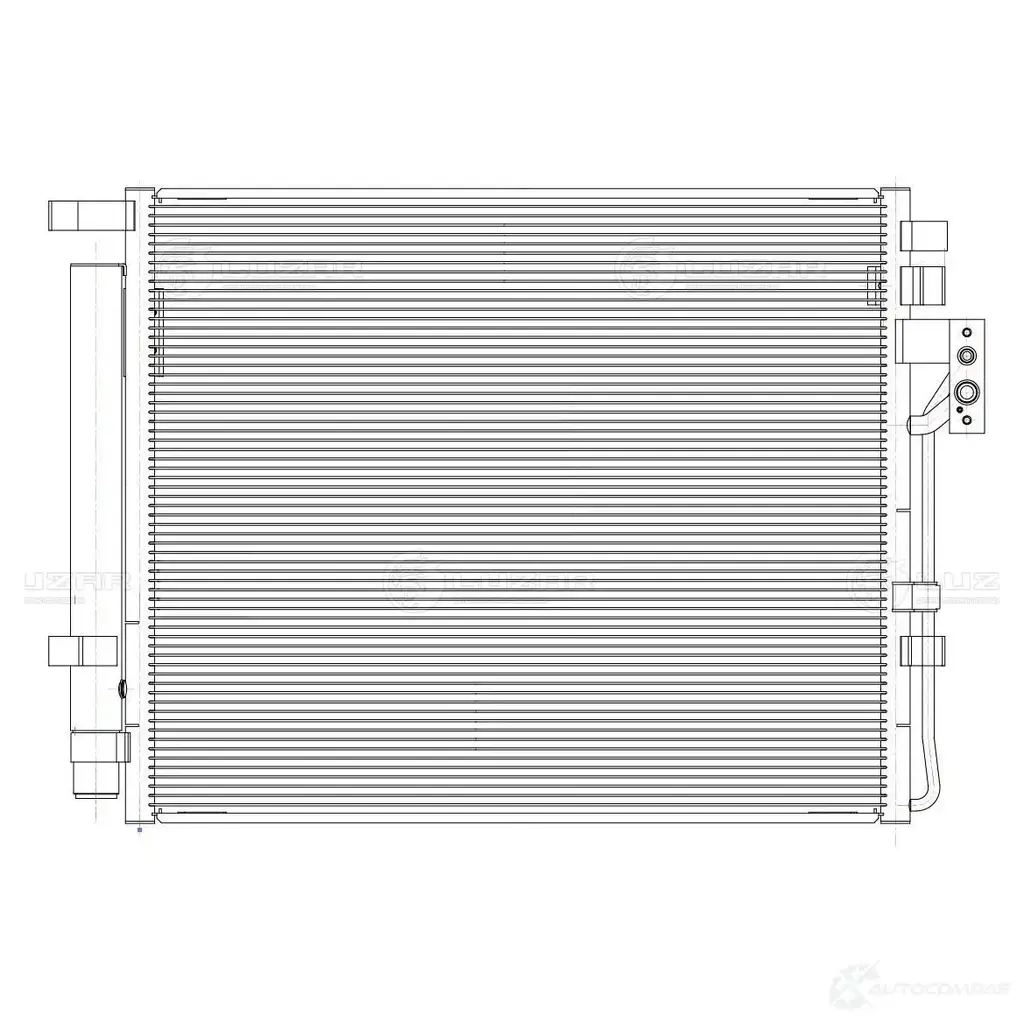 Радиатор кондиционера для автомобилей Sorento (09-) 2.0D/2.2D LUZAR 1425585437 lrac0823 FU58 C изображение 2