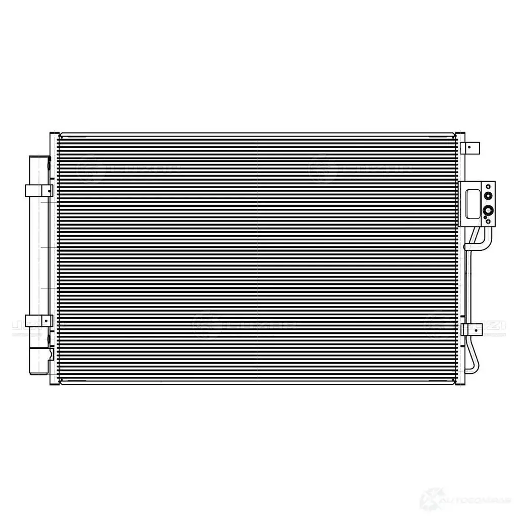 Радиатор кондиционера для автомобилей Santa Fe (CM) (06-) 2.4i/3.3i/3.5i LUZAR 1425585485 V2A 7Z lrac0830 изображение 2