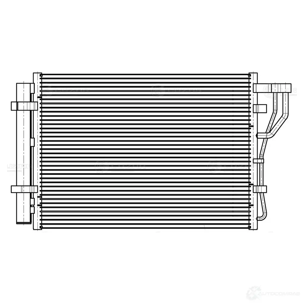 Радиатор кондиционера для автомобилей Venga (10-) 1.4i/1.6i LUZAR lrac0818 8R5 F4U 1425585904 изображение 2