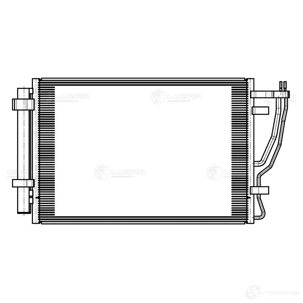 Радиатор кондиционера для автомобилей Cerato (09-) LUZAR 76 HE45 1425585353 lrac08m1 изображение 2