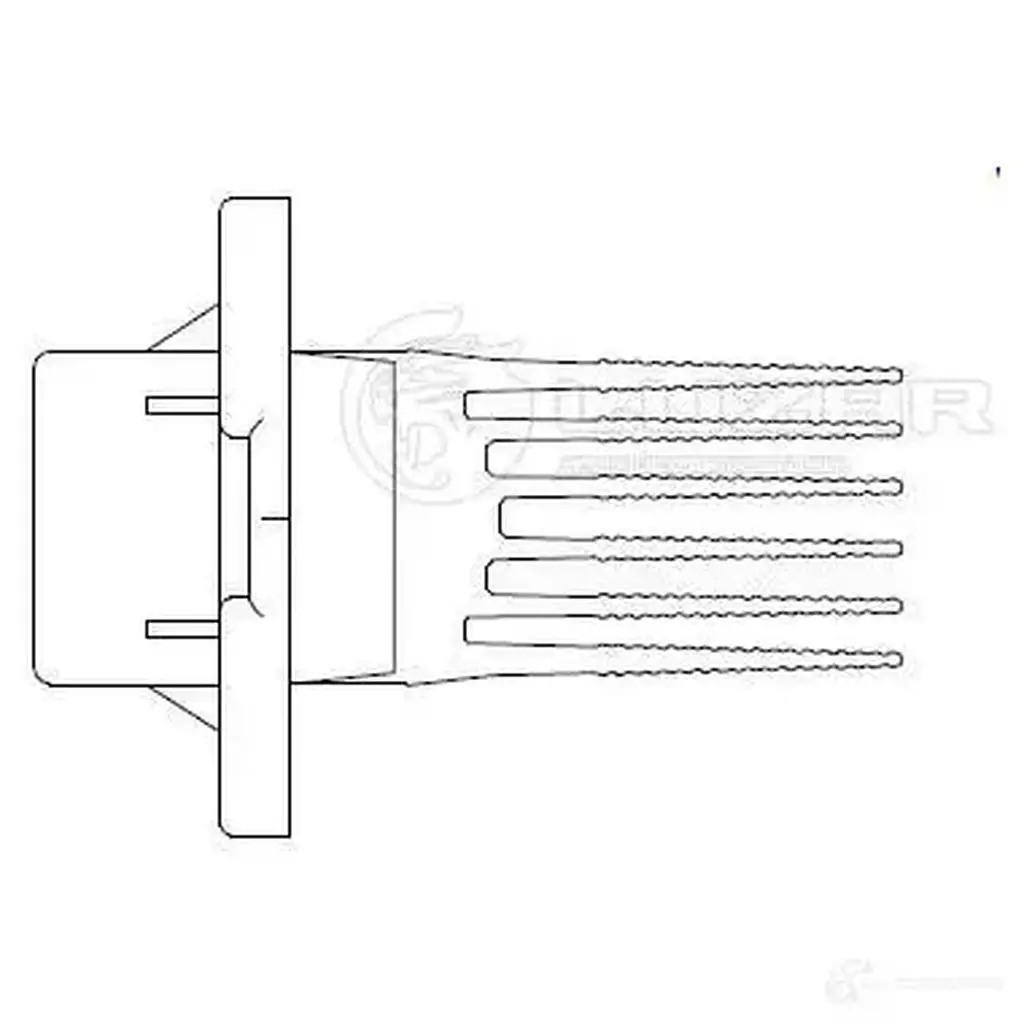 Резистор электровентилятора отопителя для автомобилей Hyundai Tuscon (04-)/KIA Sportage II (04-) (auto A/C) (тип Doowon) LUZAR 1425585634 lfr0880 436 D7B изображение 2