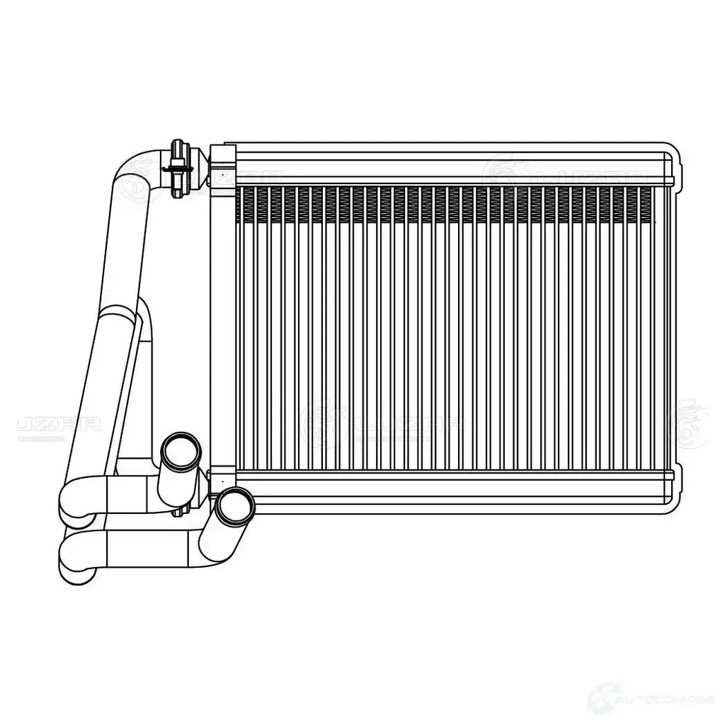 Радиатор отопителя для автомобилей iX35/Sportage III (10-) LUZAR 1425585394 lrh08s5 N X71T изображение 2