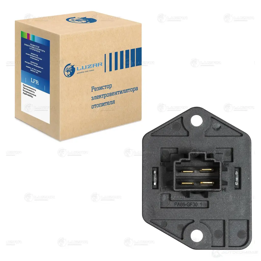 Резистор электровентилятора отопителя для автомобилей Hyundai Solaris (10-)/Rio (10-) (manual A/C) LUZAR C AJVI 1440017765 lfr0804 изображение 1