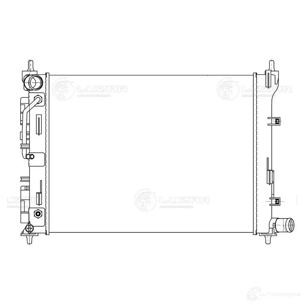 Радиатор охлаждения для автомобилей Hyundai Solaris (17-)/Kia Rio (17-) AT LUZAR lrc081l5 4680295075769 1424394618 928RB 0V изображение 2