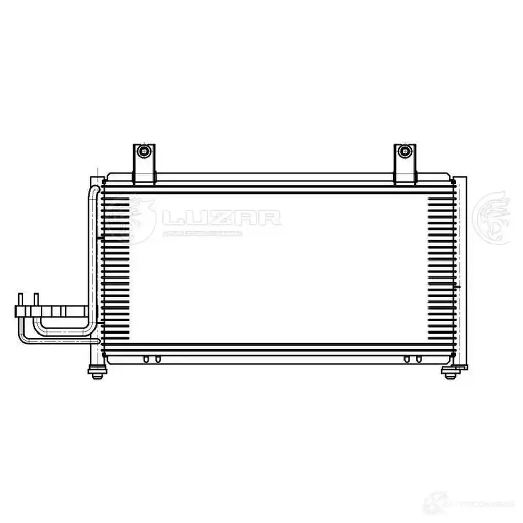 Радиатор кондиционера для автомобилей Spectra (97-) (тип Halla) LUZAR 1425585747 lrac0802 PWH5 R изображение 2