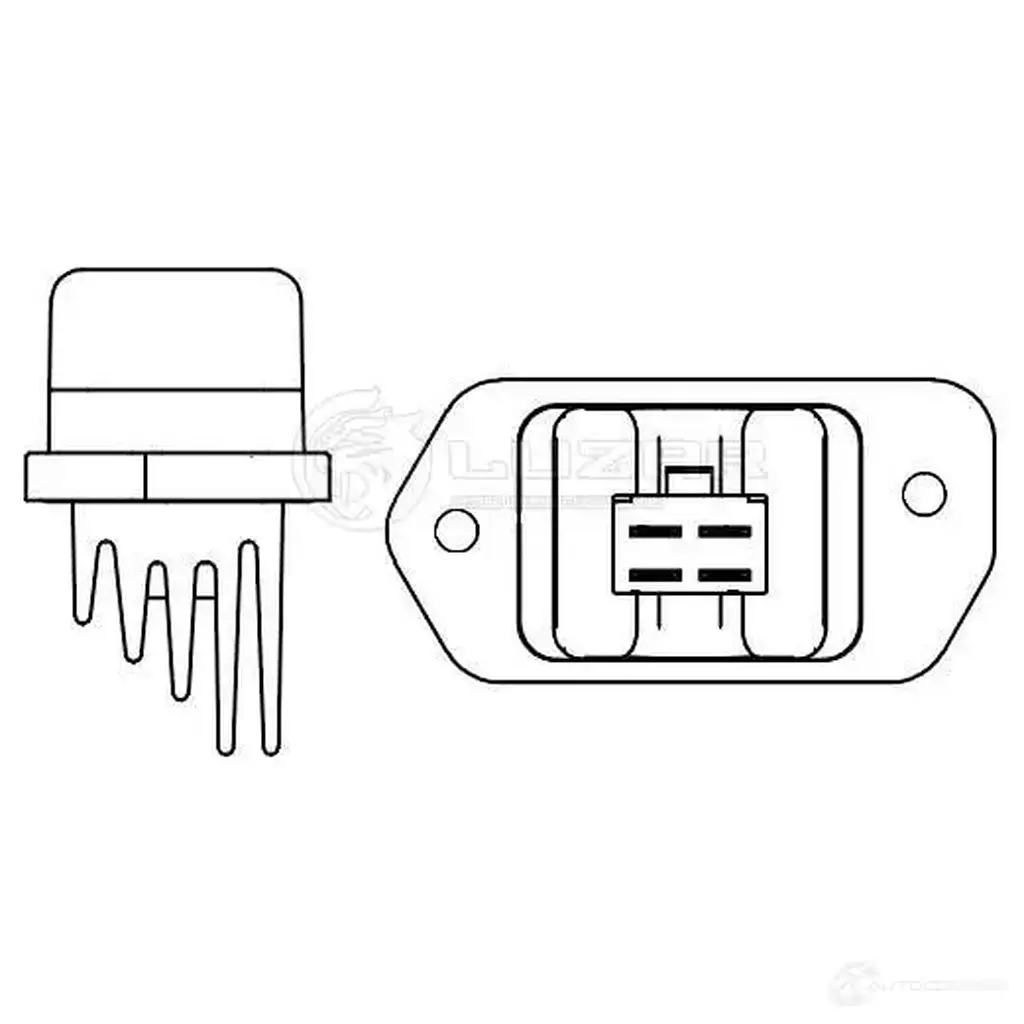 Резистор электровентилятора отопителя для автомобилей Honda Civic 5D (06-) LUZAR 4MK 9YJ lfr2305 1440018603 изображение 2