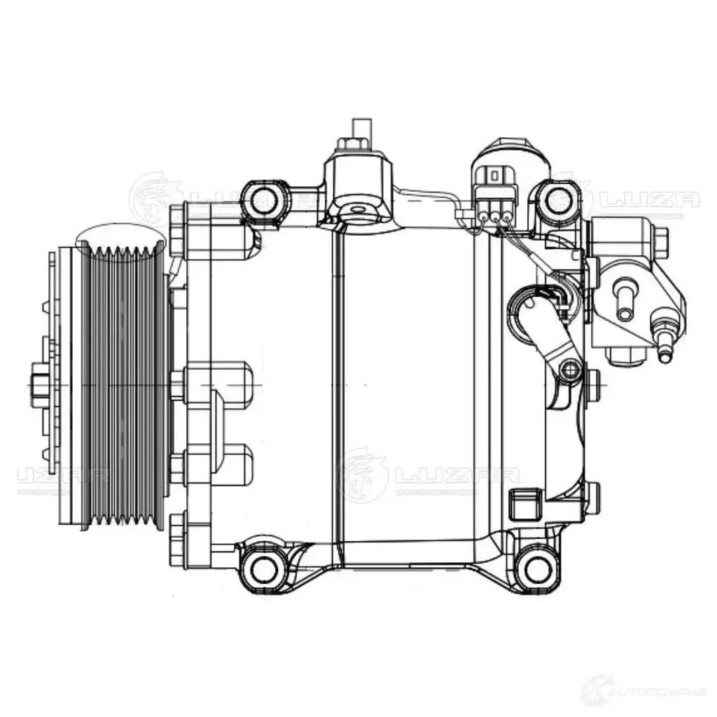 Компрессор кондиционера для автомобилей CR-V (06-) 2.4i LUZAR 1425585587 9IE P4QU lcac2324 изображение 2