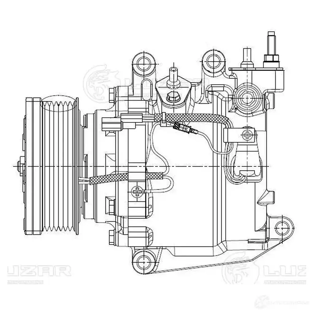 Компрессор кондиционера для автомобилей CR-V (06-) 2.0i LUZAR RHIZ E lcac2320 1425585472 изображение 2