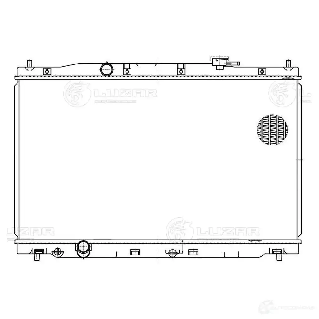 Радиатор охлаждения для автомобилей CR-V (12-) 2.0i M/A LUZAR 1425585380 5T5B 4 lrc2314 изображение 2