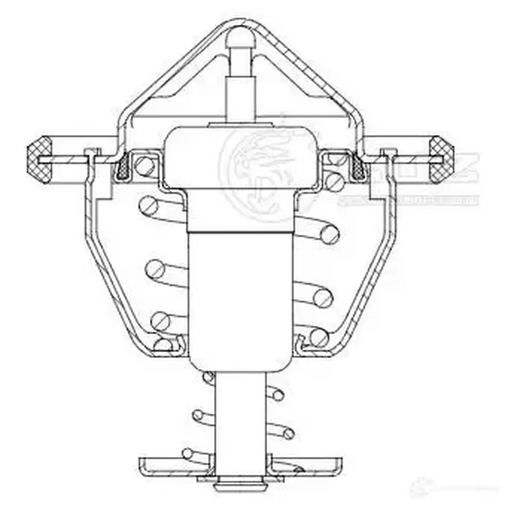 Термостат для автомобилей Geely Atlas (18-) 2.0i/2.4i (82°С) (термоэл.) LUZAR 1440018734 6G3M I lt3019 изображение 3