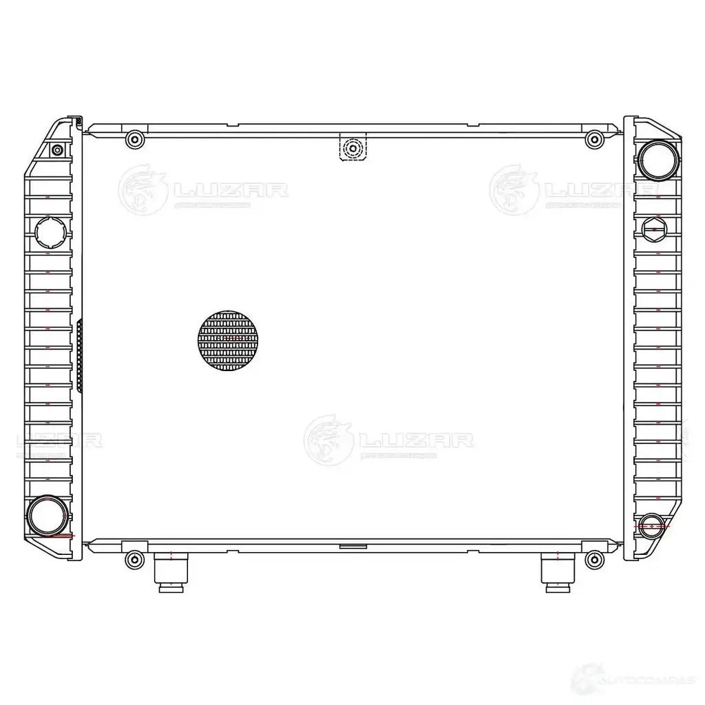 Радиатор охлаждения для автомобилей ГАЗ 3302 ГАЗель/Соболь (99-) (Heavy Duty) (повышенная теплоотдача) LUZAR 1440018812 lrc0304 4O JNV