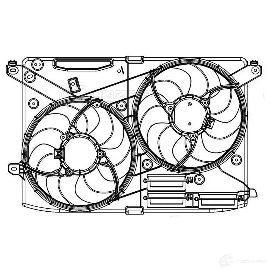Электровентилятор охлаждения для автомобилей Mondeo V (15-) (2 вент.) (с кожухом) LUZAR 1425585365 lfk1045 JCVM VE изображение 1