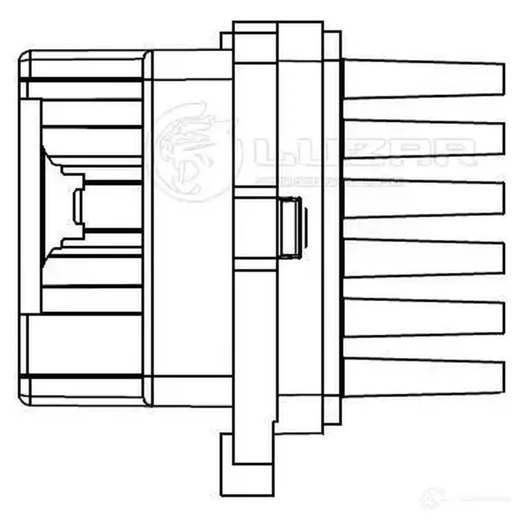 Резистор электровентилятора отопителя для автомобилей Ford Focus II (05-)/Mondeo IV (07-) (auto A/C) LUZAR lfr1077 1425585866 VG1JWW F изображение 2