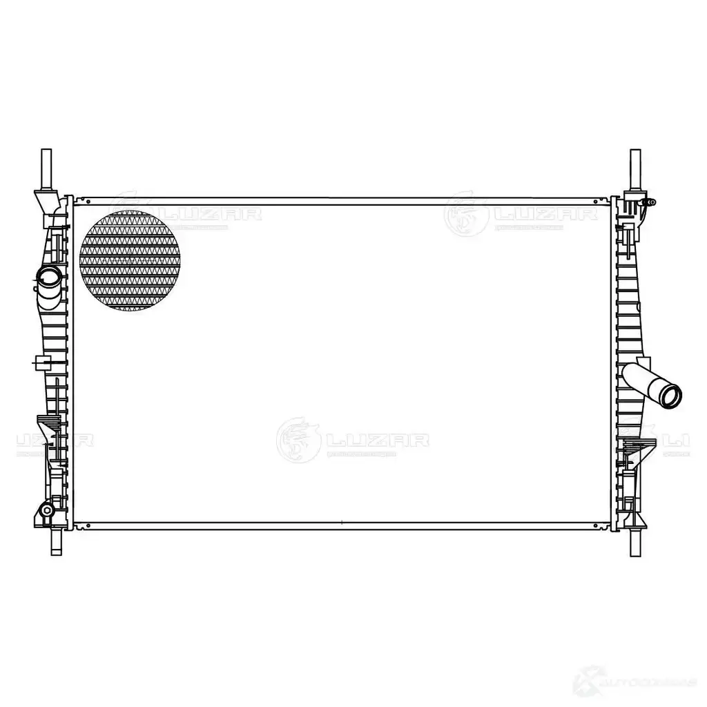 Радиатор охлаждения для автомобилей Transit (13-) 2.2 TDCI LUZAR lrc1087 1424394630 MF X19L изображение 2