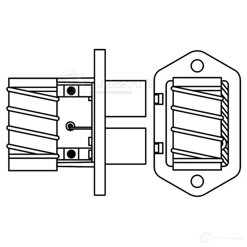 Резистор электровентилятора охлаждения для автомобилей Fiat Albea (02-) A/C+ LUZAR lfr1662 K8 N9JH 1440018948 изображение 0