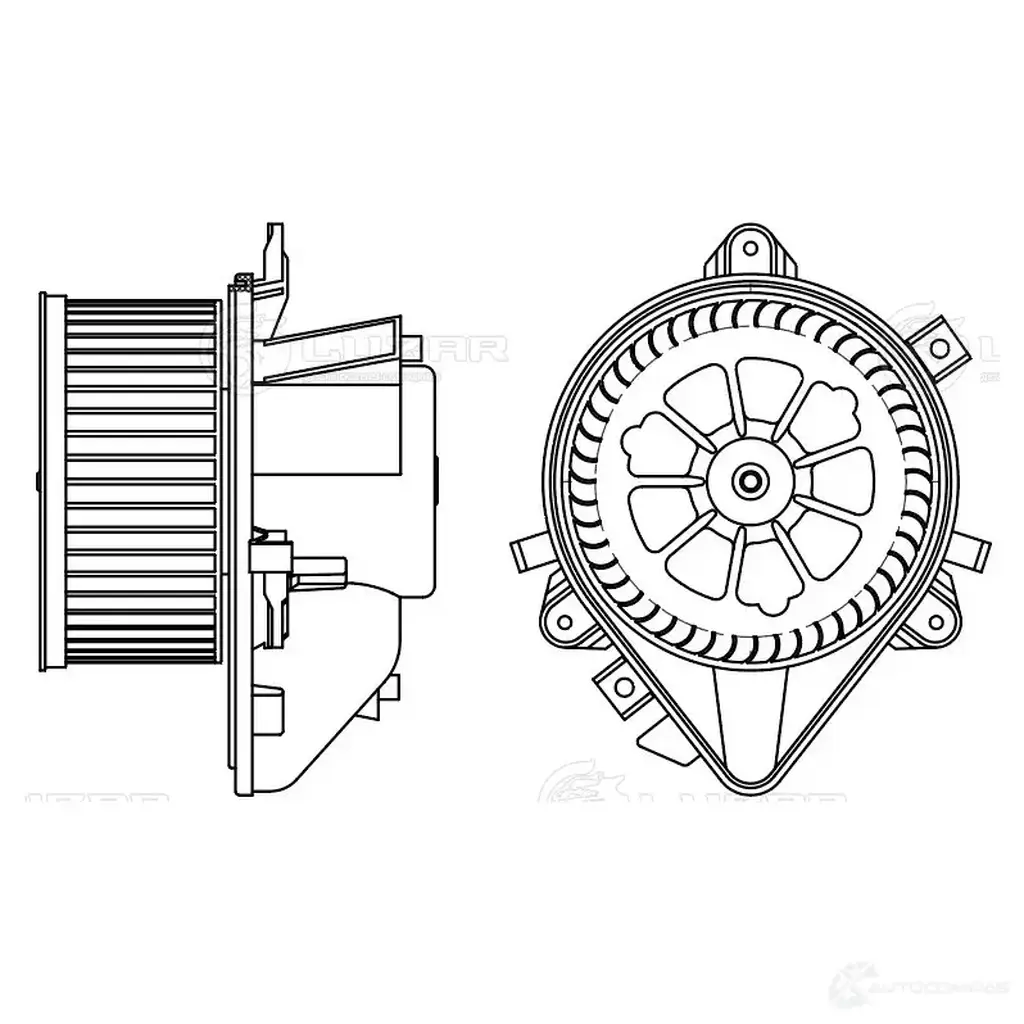 Электровентилятор отопителя для автомобилей FIAT Doblo (01-)/Punto (99-) A/C- LUZAR 1440018949 IZ1 EZI lfh1629 изображение 0
