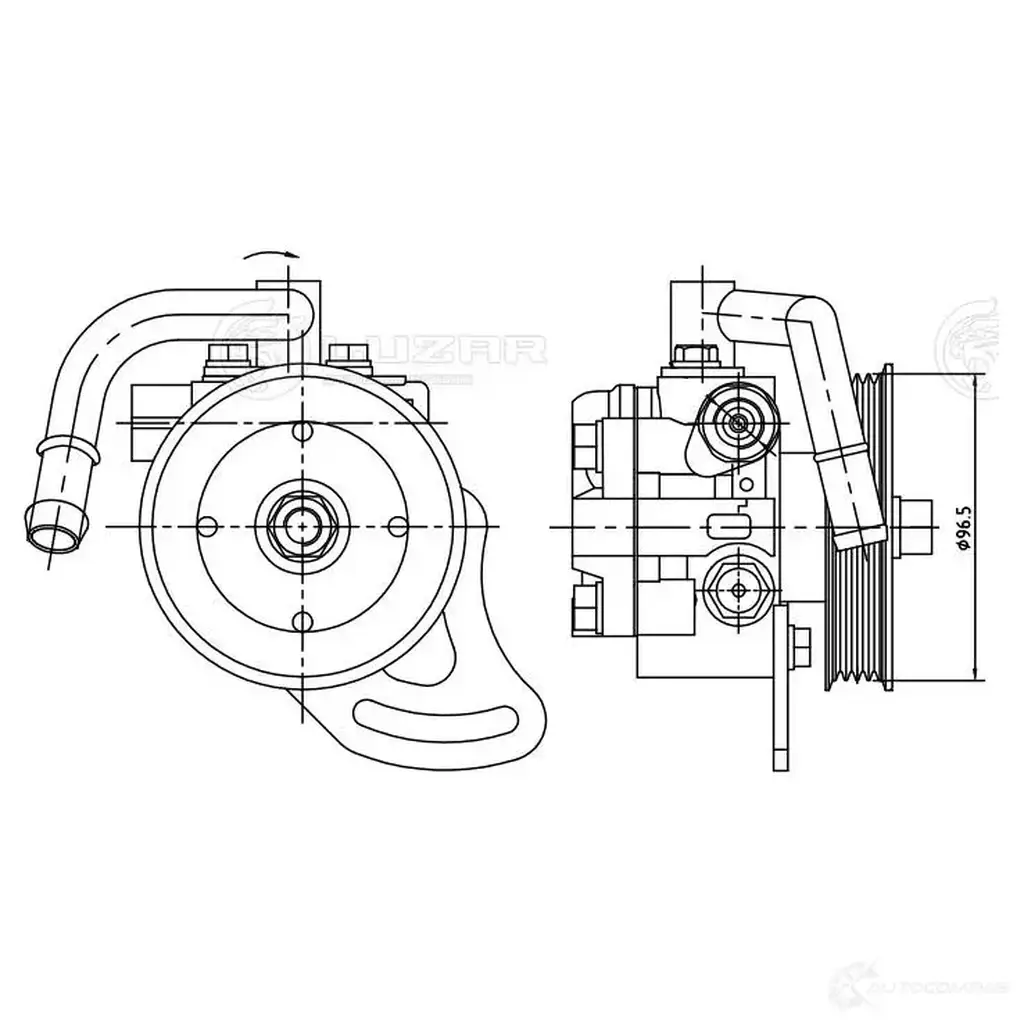 Насос гидроусилителя для автомобилей Daewoo Matiz (98-) LUZAR lps0508 1440018965 A VNOG0N