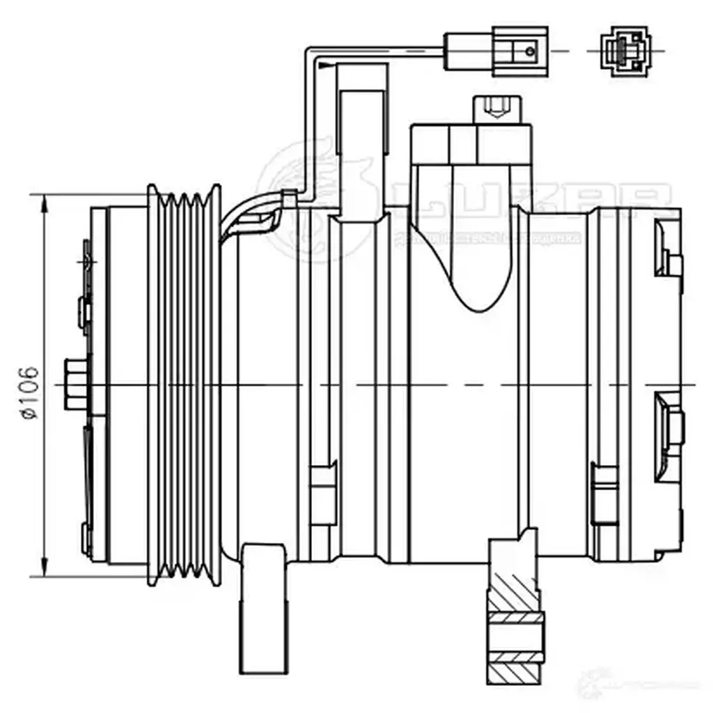 Компрессор кондиц. для а/м Daewoo Matiz (98-)/Chevrolet Spark (05-) LUZAR 1440019033 lcac0541 FW6Q U изображение 0