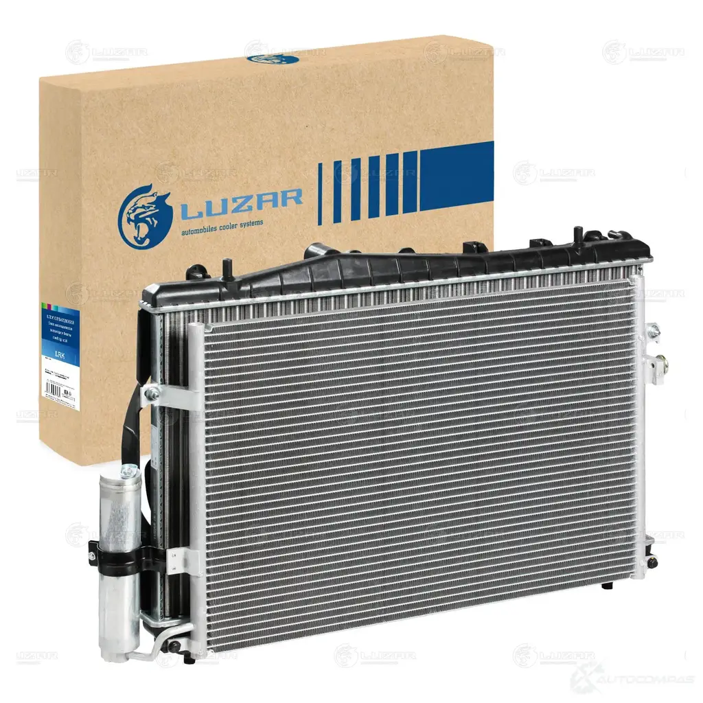 Блок охлаждения (радиатор+конденсор+вентиляторы) для автомобилей Lacetti (04-) 1.4i/1.6i/1.8i MT LUZAR K90H 4BA lrk0578 1440019034 изображение 0