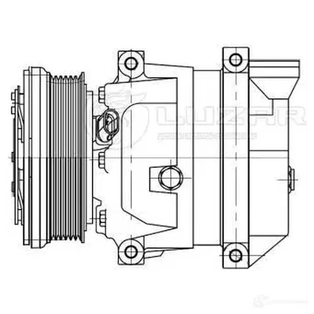 Компрессор кондиционера для автомобилей Aveo (02-) 1.4i LUZAR lcac0589 A8KV SQG 1424502512 4680295032984 изображение 2