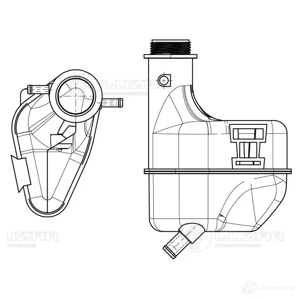 Бачок расширительный охлаждающей жидкости для автомобилей Matiz (98-) LUZAR 1440019068 let0552 0 1X9G изображение 2
